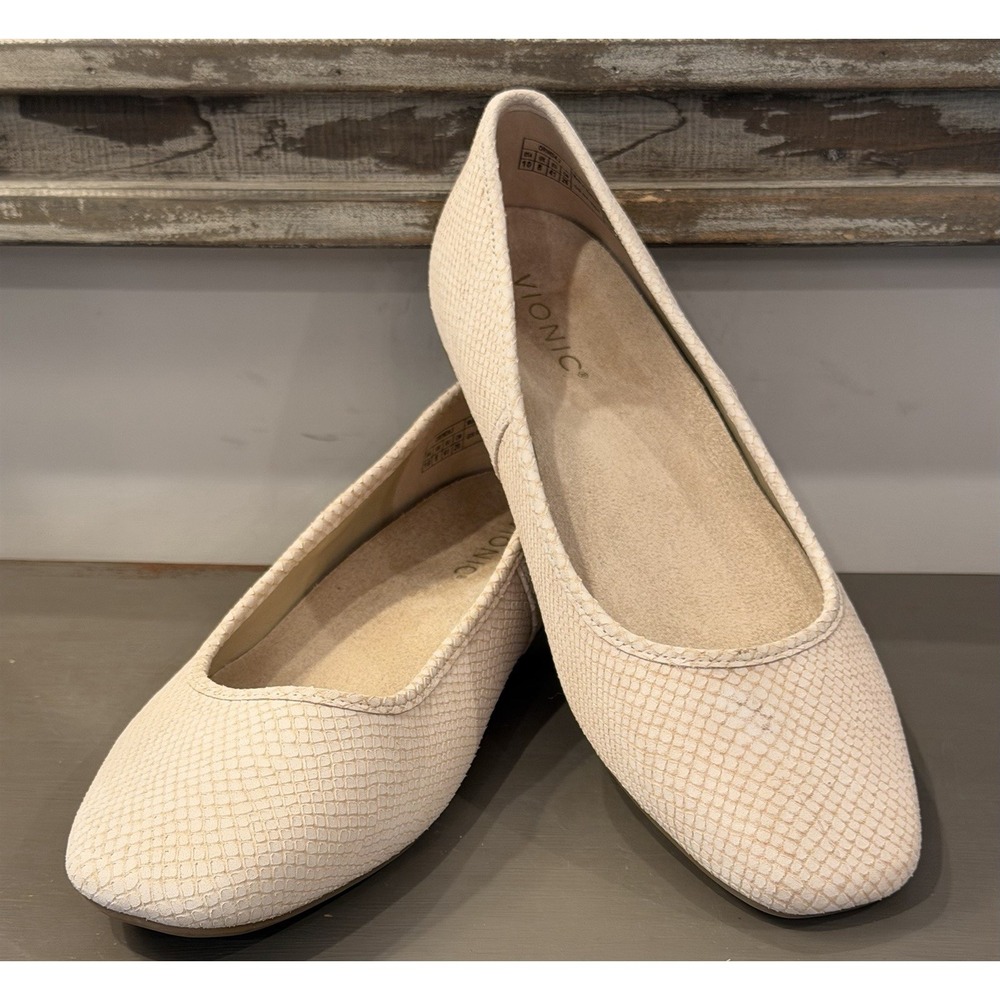 VIONIC Orinda 2 Cameo Rose Nubuck Ballet Flats Women's Size 10
